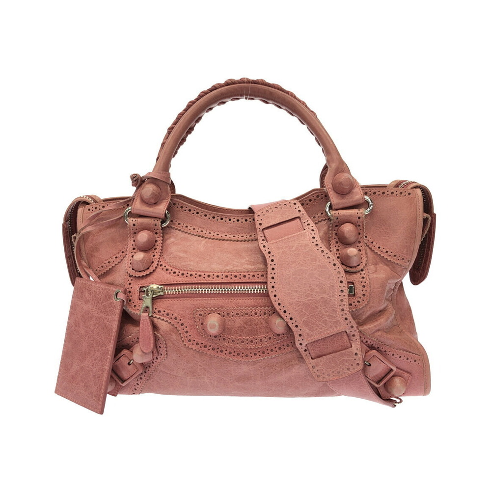 Balenciaga leather Bag Giant City Brogues pink - Picture 2 of 6
